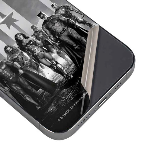 The Justice League (2017) Justice League Black and White iPhone 13 Pro Max Skin