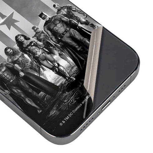 The Justice League (2017) Justice League Black and White iPhone 13 Pro Skin