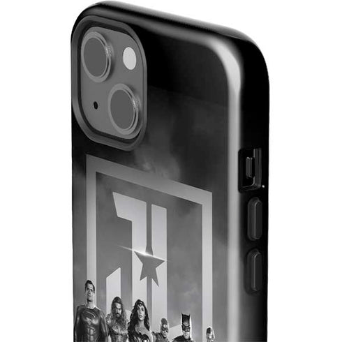 The Justice League (2017) Justice League Black and White iPhone 15 Plus Impact Case