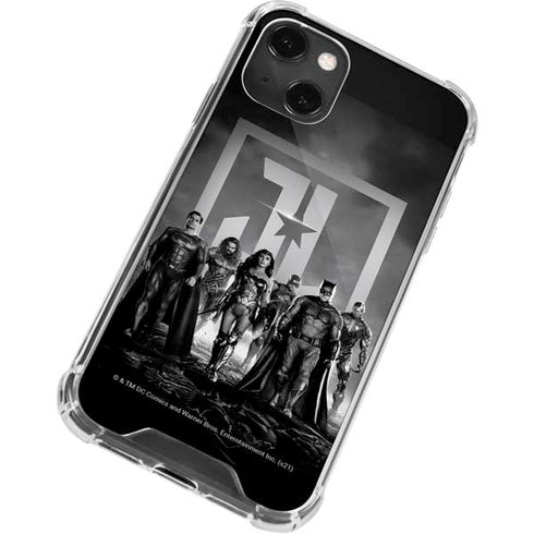 The Justice League (2017) Justice League Black and White iPhone 14 Plus Clear Case