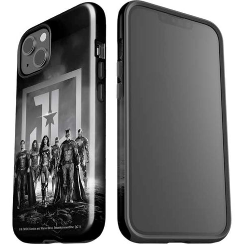 The Justice League (2017) Justice League Black and White iPhone 15 Impact Case