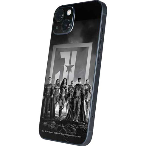 The Justice League (2017) Justice League Black and White iPhone 15 Plus Skin