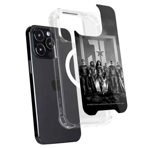 The Justice League (2017) Justice League Black and White iPhone 15 Pro MagSafe Case