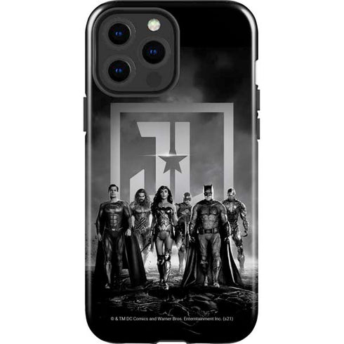The Justice League (2017) Justice League Black and White iPhone 15 Pro Max Impact Case