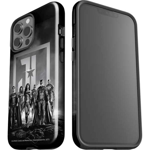 The Justice League (2017) Justice League Black and White iPhone 14 Pro Max Impact Case