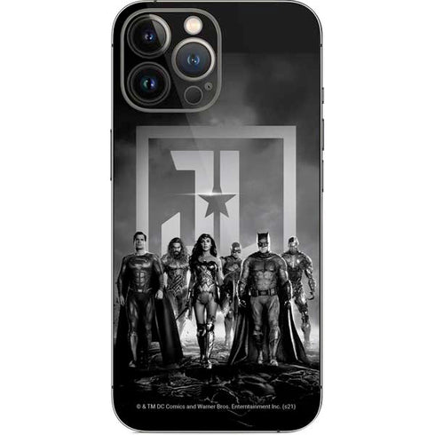 The Justice League (2017) Justice League Black and White iPhone 14 Pro Max Skin