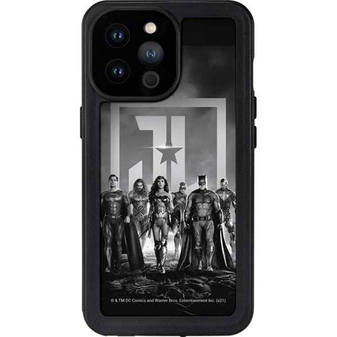 The Justice League (2017) Justice League Black and White iPhone 14 Pro Max Waterproof Case