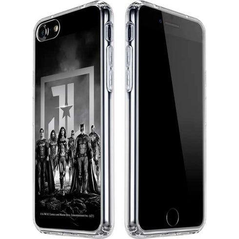 The Justice League (2017) Justice League Black and White iPhone SE (2nd & 3rd Gen) Clear Case