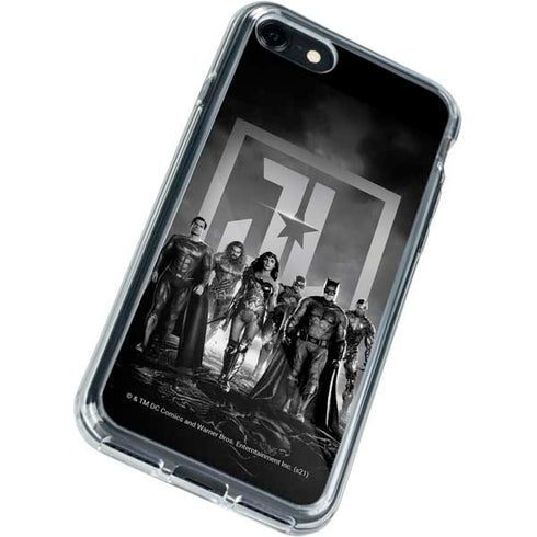 The Justice League (2017) Justice League Black and White iPhone SE (2nd & 3rd Gen) Clear Case