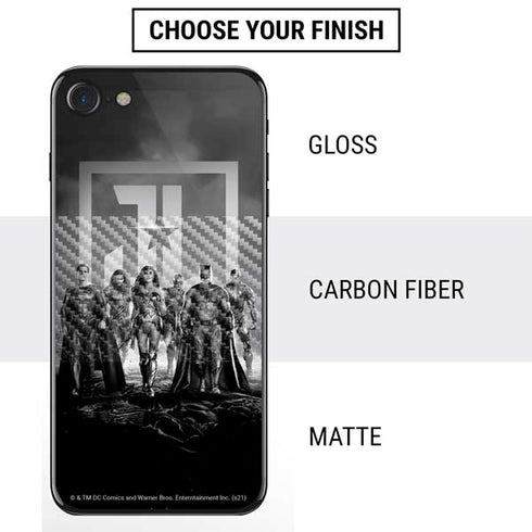 The Justice League (2017) Justice League Black and White iPhone SE (2nd & 3rd Gen) Skin