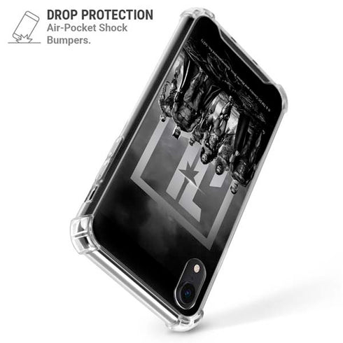 The Justice League (2017) Justice League Black and White iPhone XR Clear Case