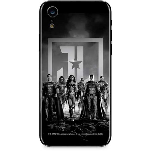 The Justice League (2017) Justice League Black and White iPhone XR Skin