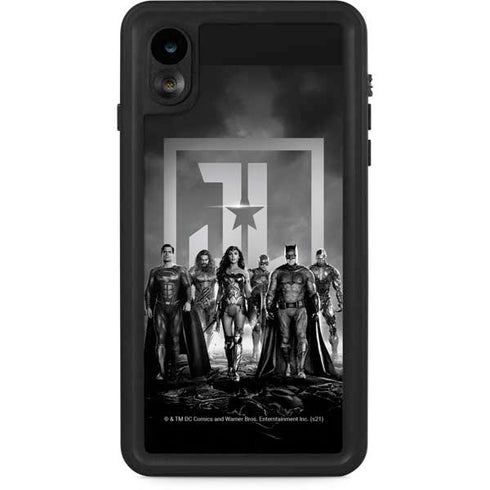 The Justice League (2017) Justice League Black and White iPhone XR Waterproof Case