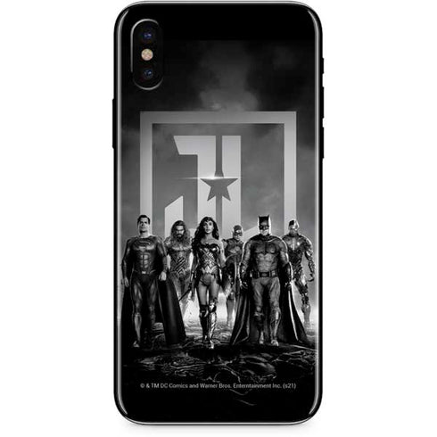The Justice League (2017) Justice League Black and White iPhone XS Max Skin