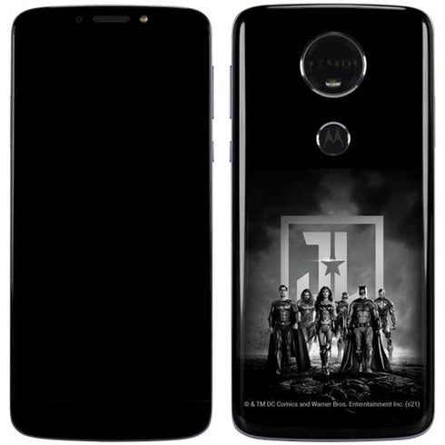 The Justice League (2017) Justice League Black and White Moto E5 Plus Skin