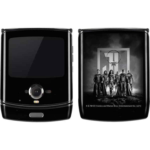 The Justice League (2017) Justice League Black and White Motorola RAZR Skin