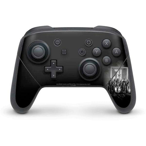 The Justice League (2017) Justice League Black and White Nintendo Switch Pro Controller Skin
