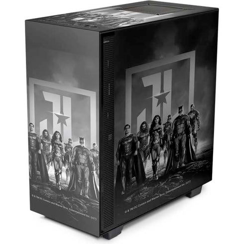 The Justice League (2017) Justice League Black and White NZXT H510 Compact ATX Mid-Tower Case Skin