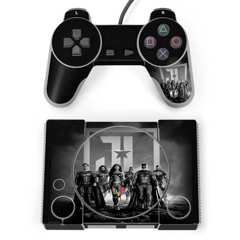 The Justice League (2017) Justice League Black and White PlayStation Classic Bundle Skin
