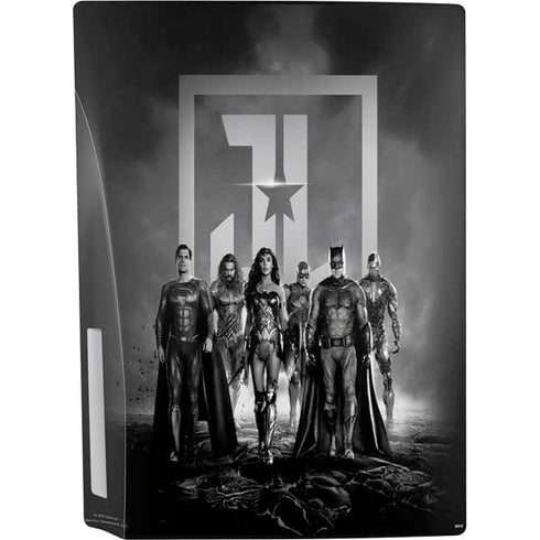 The Justice League (2017) Justice League Black and White PS5 Console Skin