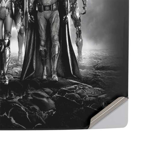 The Justice League (2017) Justice League Black and White PS5 Slim Digital Edition Console Skin