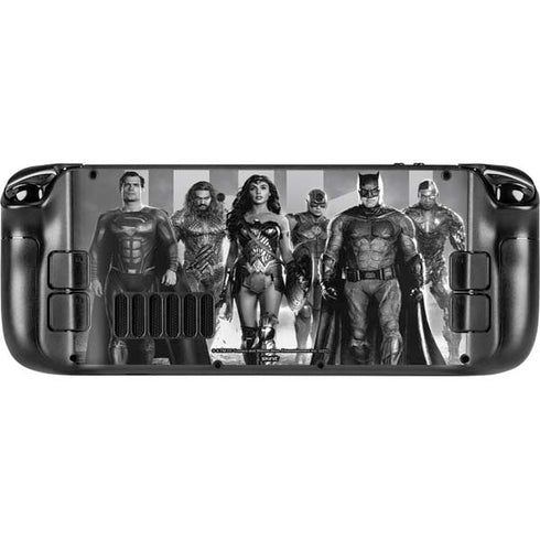 The Justice League (2017) Justice League Black and White Steam Deck Handheld Gaming Computer Skin