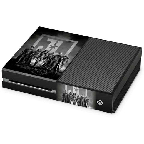 The Justice League (2017) Justice League Black and White Xbox One Console Skin