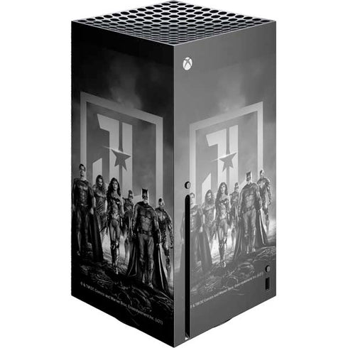 The Justice League (2017) Justice League Black and White Xbox Series X Console Skin