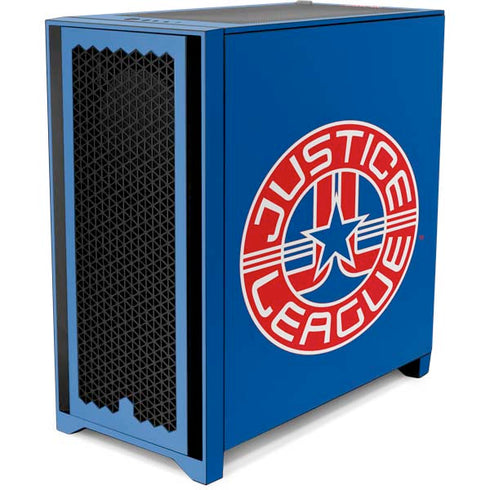 Justice League Emblem Corsair 4000D Tempered Glass Mid-Tower ATX Case Skin