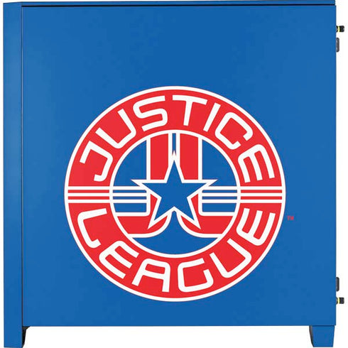 Justice League Emblem Corsair 4000D Tempered Glass Mid-Tower ATX Case Skin