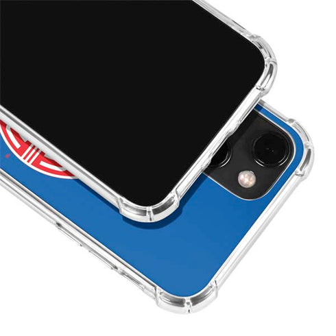 Justice League Emblem iPhone 14 Plus Clear Case
