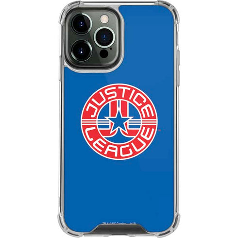 Justice League Emblem iPhone 15 Pro Max Clear Case