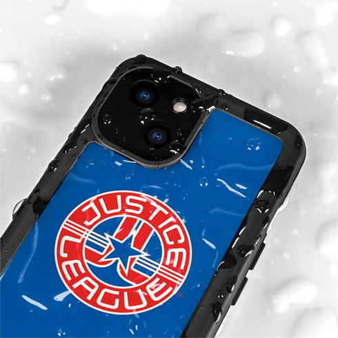 Justice League Emblem iPhone 15 Plus Waterproof Case