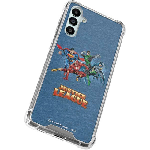 Justice League Action Pose Charcaters Galaxy A15 5G Clear Case
