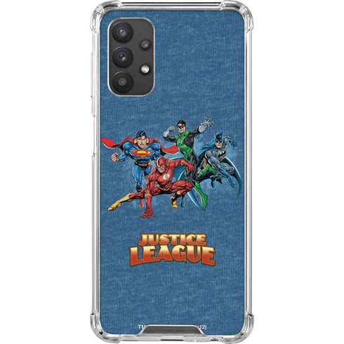 Justice League Action Pose Charcaters Galaxy A32 5G Clear Case