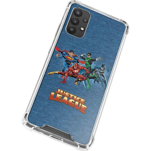 Justice League Action Pose Charcaters Galaxy A32 5G Clear Case