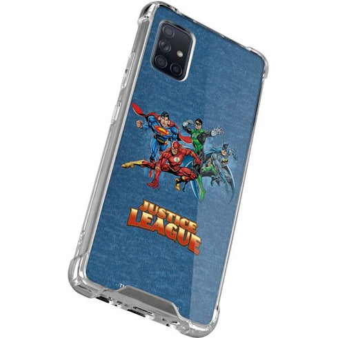 Justice League Action Pose Charcaters Galaxy A51 5G Clear Case