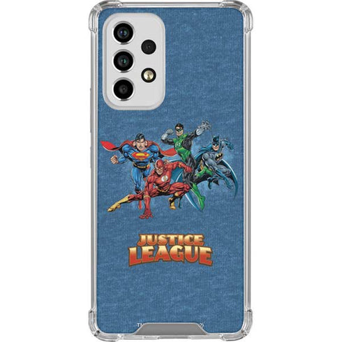 Justice League Action Pose Charcaters Galaxy A53 5G Clear Case