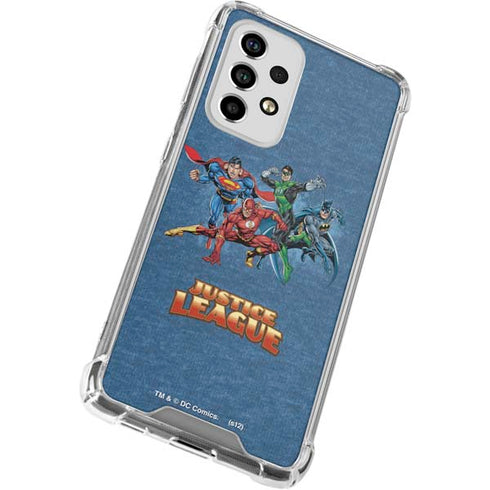 Justice League Action Pose Charcaters Galaxy A53 5G Clear Case