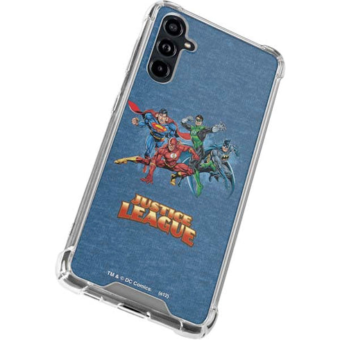 Justice League Action Pose Charcaters Galaxy A54 5G Clear Case