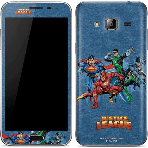 Justice League Action Pose Charcaters Galaxy J3 Skin
