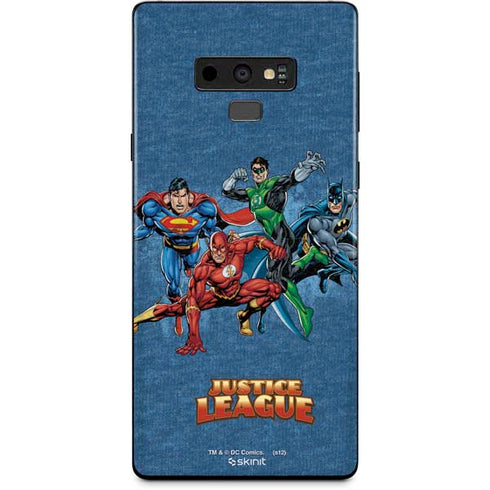 Justice League Action Pose Charcaters Galaxy Note 9 Skin