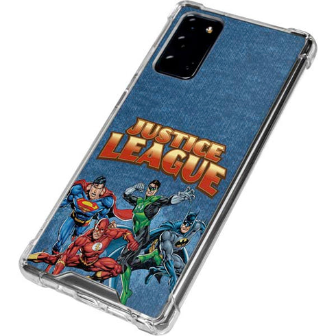 Justice League Action Pose Charcaters Galaxy Note20 5G Clear Case