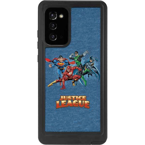 Justice League Action Pose Charcaters Galaxy Note20 5G Waterproof Case