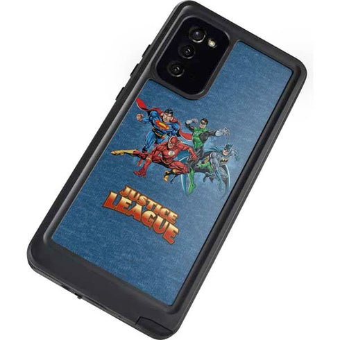 Justice League Action Pose Charcaters Galaxy Note20 5G Waterproof Case