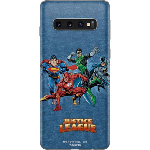Justice League Action Pose Charcaters Galaxy S10 Skin