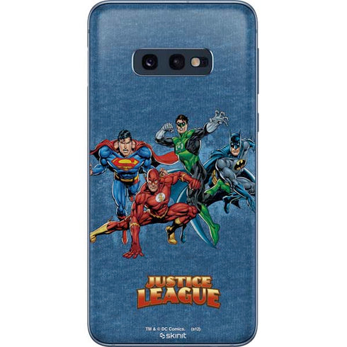 Justice League Action Pose Charcaters Galaxy S10e Skin