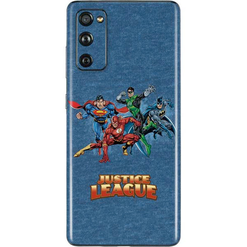 Justice League Action Pose Charcaters Galaxy S20 Fan Edition Skin