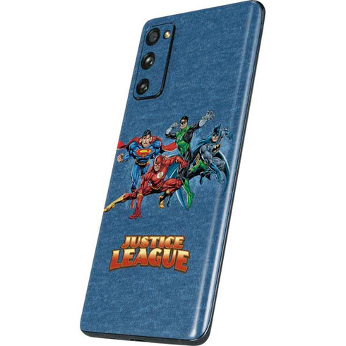 Justice League Action Pose Charcaters Galaxy S20 Fan Edition Skin