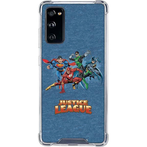 Justice League Action Pose Charcaters Galaxy S20 FE Clear Case